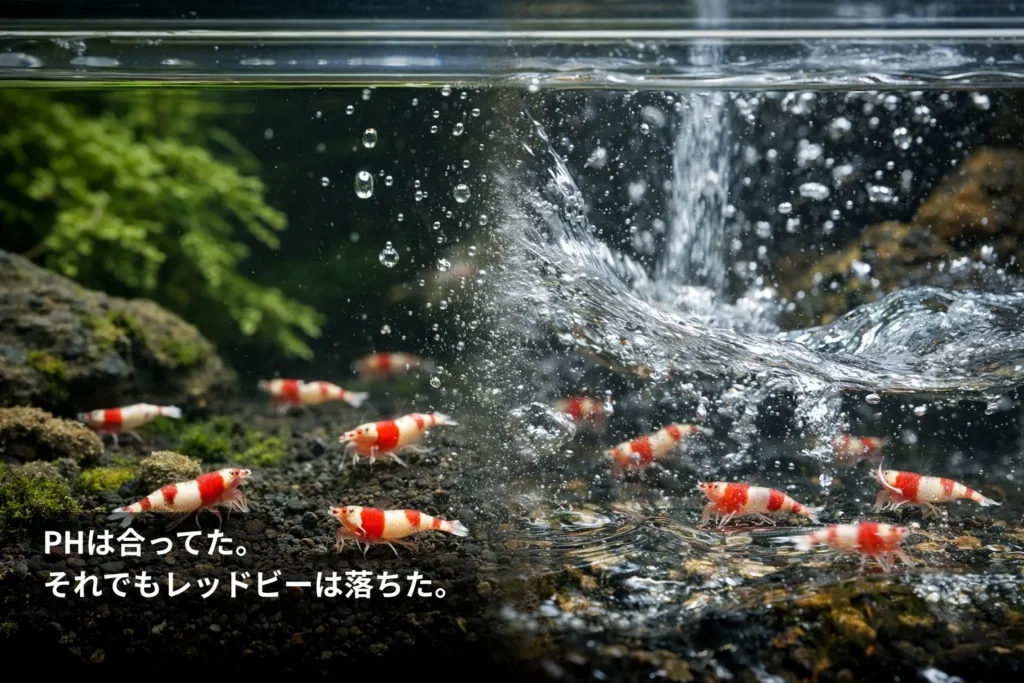 PHは合ってた。 それでもレッドビーは落ちた