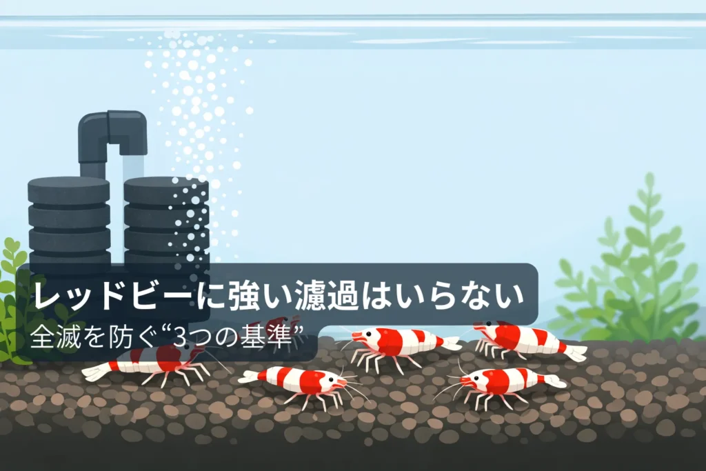 レッドビーの飼育に強い濾過はいらない