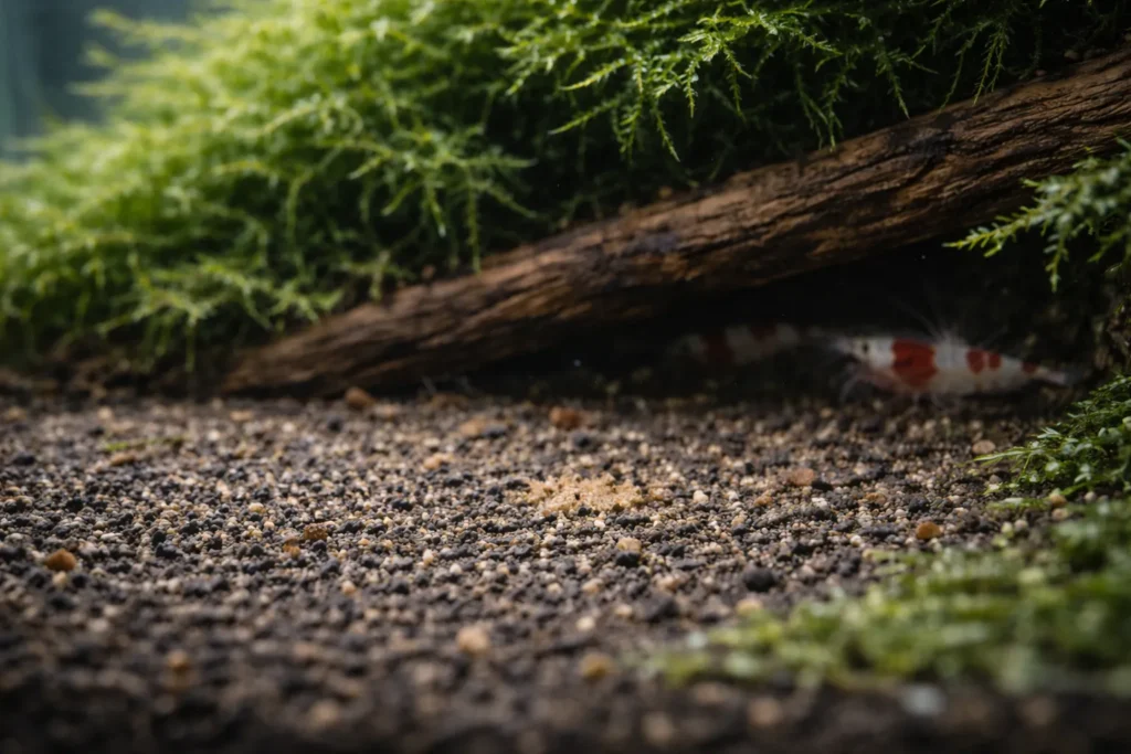 隠れている様子