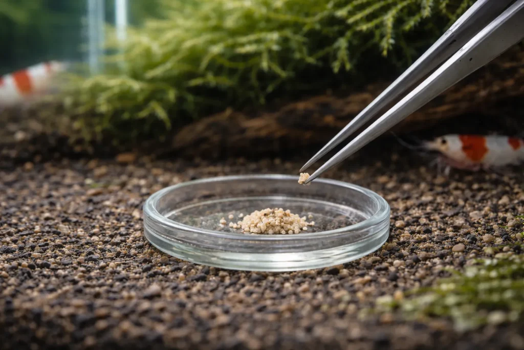 餌の管理　プレートで